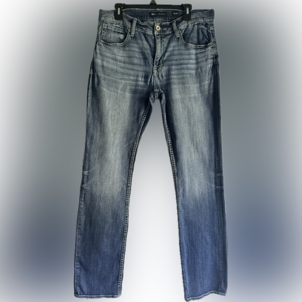 BKE Blue Jeans Jake Straight Style Buckle Men’s Denim Size 36x36
